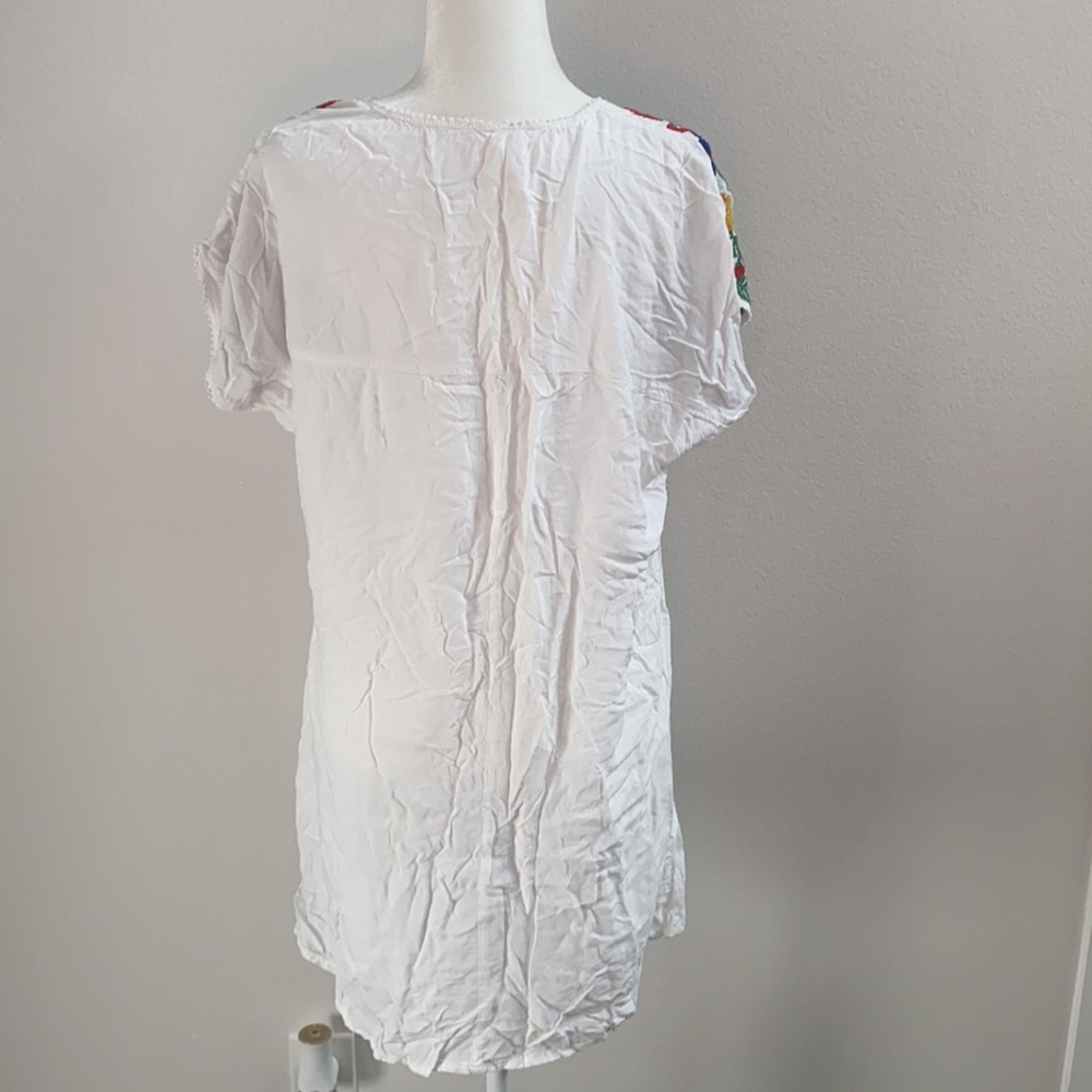 Shoreline White Embroidered Dress Sz XL - Picture 6 of 13